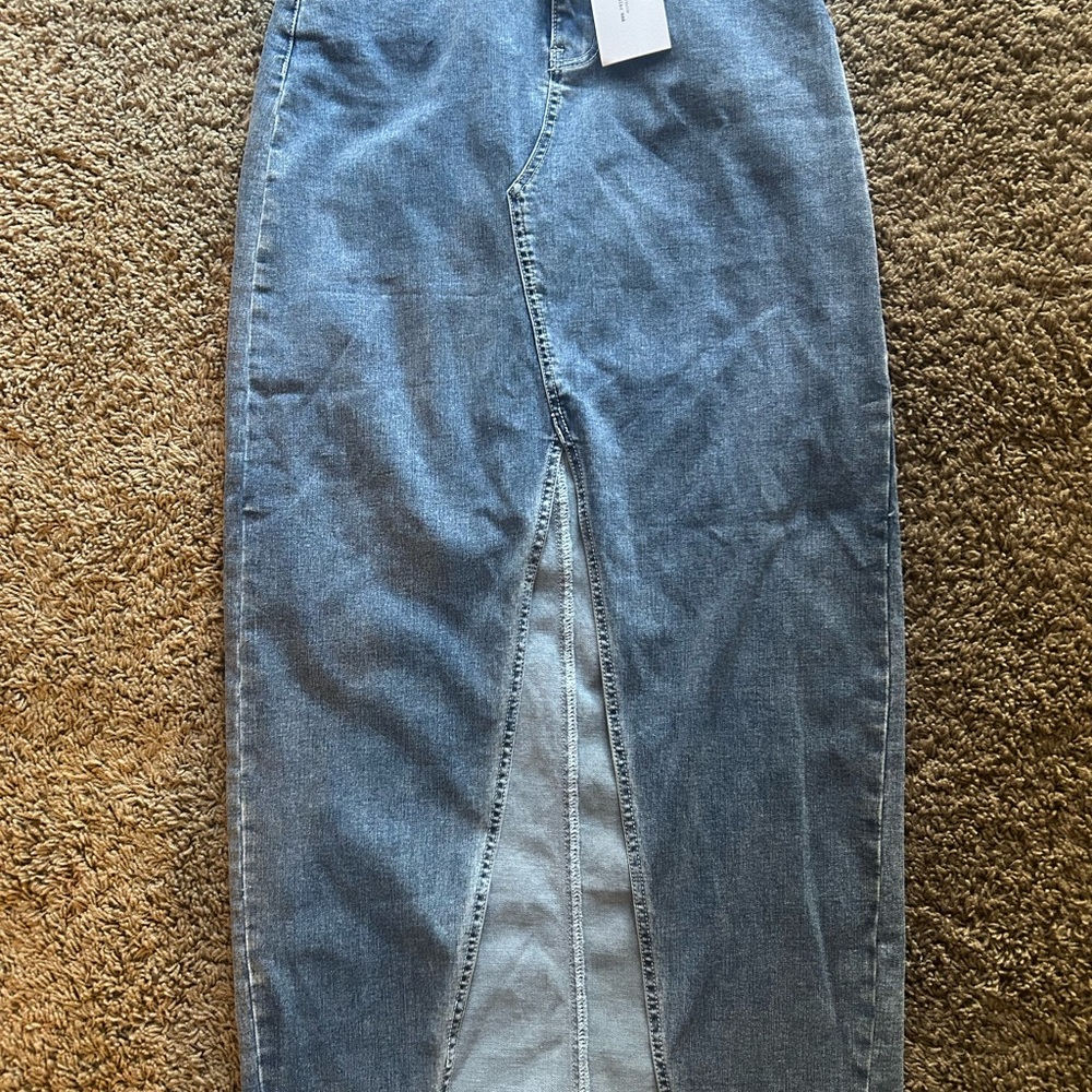 Princess Polly Classic Blue Denim Skirt